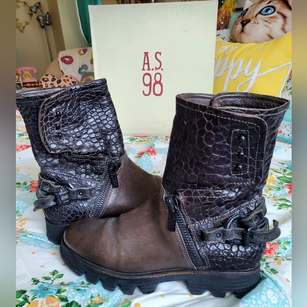 A.S.98 Women's Brown Boots Sz 38
